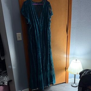 Torrid Teal Lace Maxi Dress